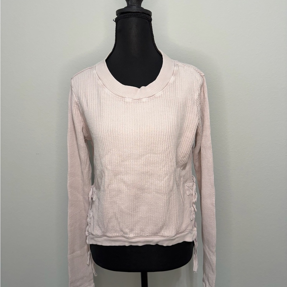 Free People Soft Pink Long Sleeve Top